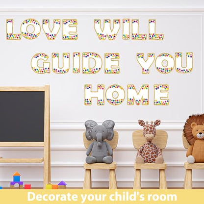 Qyeahkj 300PCS Large 7" Font Letters and Punctuation Set White with Confetti Classroom Alphabet Cutout for Bulletin Board Display Home School A Great Helper to Inspire Students' Learning Interest - style: Confetti