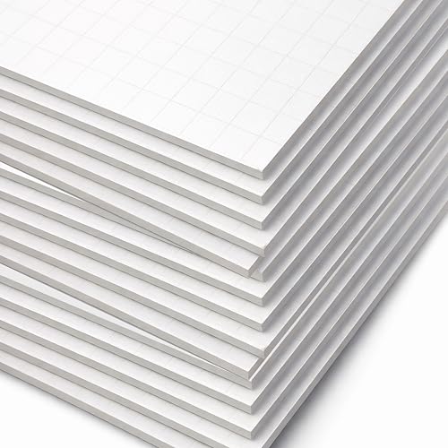 Flipside Products 11" x 14" Fade-Line White Poster Foam Board 3/16'' Thick, 1/2" Subtle Grid Lines for Alignment & Visual Layouts, Arts, and Crafts, Pack of 25 - style: 25 Pack