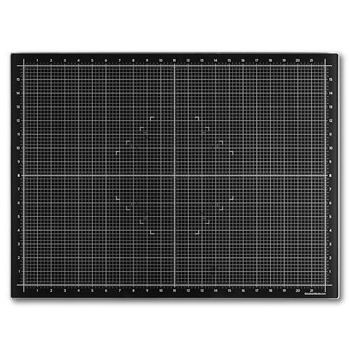GLASSBOARD STUDIO Glass Craft Mat - Magnetic, Heat & Scratch Resistant - For Crafting, Cutting, Painting, Mixed Media Artwork - Grid Lines, Non-Slip Rubber Feet (Rich Black 24"L x 36"W) - color: Rich Black, size: 24"L x 36"W