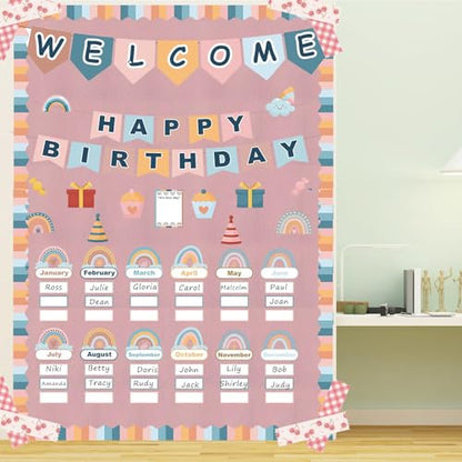 Pink Bulletin Board Paper Roll,14.8FTx47IN Large Reusable Waterproof Erasable Classroom Wall Background Backdrop, Fade-Resistant Fabric Wrapping Paper School Decors Teacher Supplies - color: Light Mauve