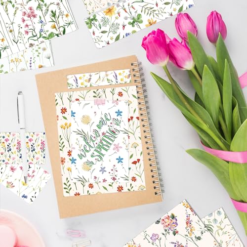 24 Sheets Purple Lavender Scrapbook Paper, 12 Designs Wildflower Red Poppy Printed Craft Paper Double-Sided Papermania Folded Flat for Spring Wedding Card Making Scrapbook Photo Album Decor, 12x12''