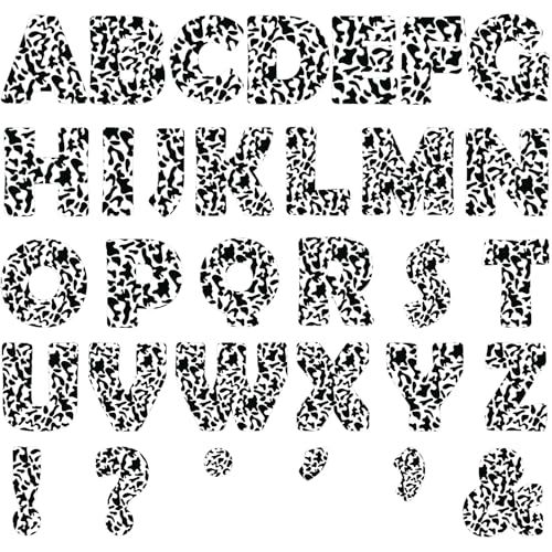 150 PCS Large 7" Font Bulletin Board Letters and Punctuation Set, Composition Classroom Alphabet Cutout for Bulletin Board Display Home School Educational, A Great Helper to Inspire Students' Learning - style: Black White