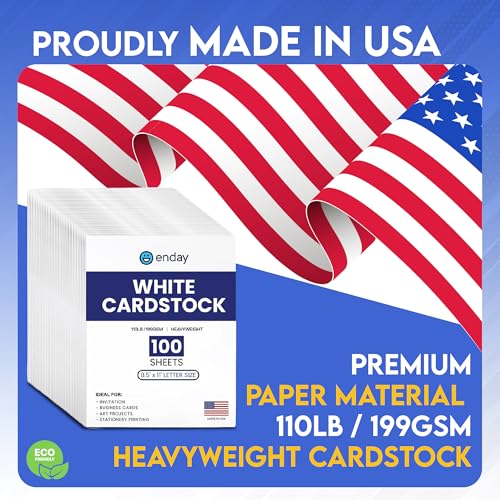 White Cardstock Paper 100 Sheets 8.5 x 11, Thick White Cardstock 110LB, Heavyweight Cardstock Paper for Invitations, Crafts, Printing, Business Cards, Art Projects Valentines Day Cards! - size: 100-Pack