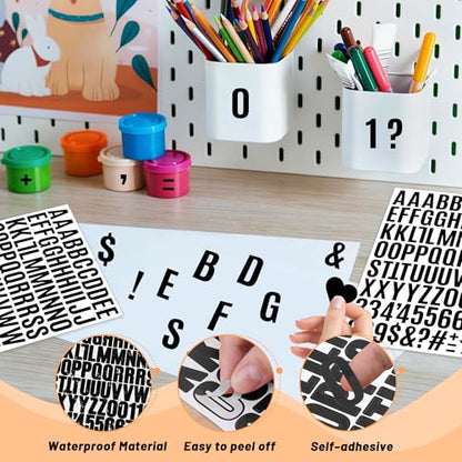 2940 Pcs Letter Stickers Vinyl Mailbox Numbers and Letters, 30 Sheets Small Alphabet Number Stickers Self-Adhesive Waterproof Sticker Letters for Window Vehicle Bulletin Poster Board (Black,1 Inch) - color: Black, size: 1 Inch