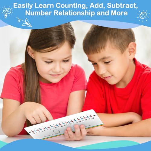 Aizweb 28 Pack Number Line Dry Erase Board Card,12" x 3.9" Small Whiteboard Math Manipulatives Addition Subtraction Game for Student Classroom Must Have Homeschool Teacher Supplies Learning Activities - style: 28 Pack Number Line