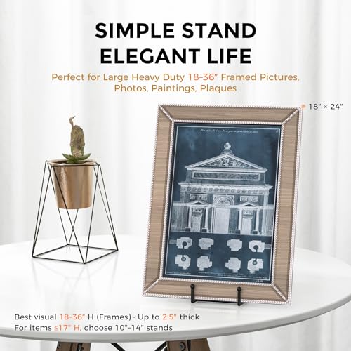 TR-LIFE 16 Inch Heavy Duty Plate Stand (2 Pack) - Metal Display Easel for Large Plates, Picture Frames, Signs, Posters, and Decorative Platters - size: 16 Inch
