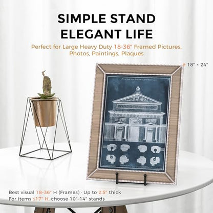 TR-LIFE 16 Inch Heavy Duty Plate Stand (2 Pack) - Metal Display Easel for Large Plates, Picture Frames, Signs, Posters, and Decorative Platters - size: 16 Inch