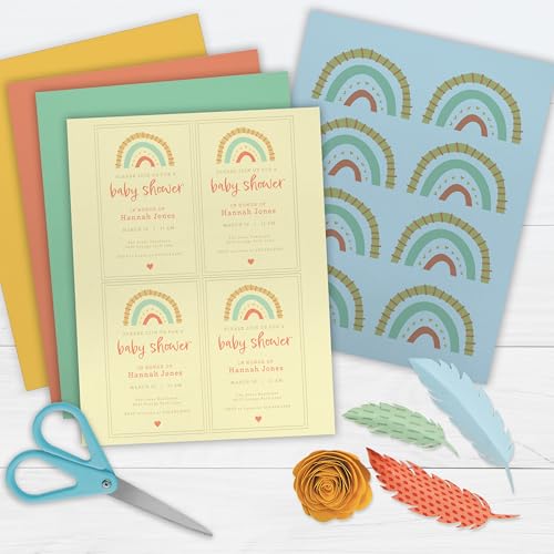 PrintWorks Boho Rainbow Cardstock 8.5" x 11" - 200 Sheets - 5 Assorted Boho Tones - Ideal for School & Craft Projects - 67 lb/147 gsm & 90 lb/165 gsm - Made in the USA - SFI® Certified (00605) - size: 200 Sheets
