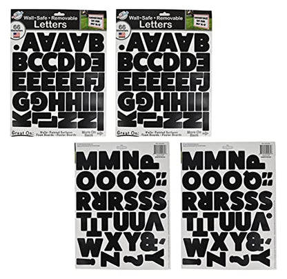Large Alphabet Numbers and Letters Stickers Perfect for Businesses, Walls, Painted Surfaces, Foam Boards, Poster Boards and School Projects! (Black Letters 2 Pack) - color: Black Letters 2 Pack