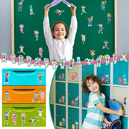 Zonon 90 Pcs Kids Cutouts Classroom Bulletin Board Decoration for Office Classroom Party Bulletin Board Wall Chalkboard Home Decor - style: Kids Style