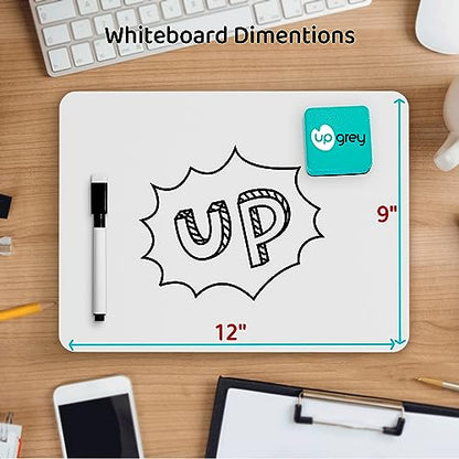 UPGREY Dry Erase Boards, Small Whiteboard 20 Pack 9"X12" Double-Sided Mini Whiteboards for Kids Lapboards with 24 Pens+24 Erasers+24 Pen Clips for Students, Teachers, Class, Office