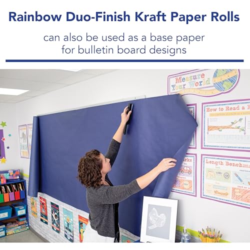Rainbow Duo-Finish Kraft Paper Roll, 40 lb, 36 Inches x 100 Feet, Aqua - color: Aqua