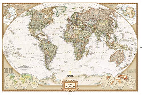 National Geographic World Wall Map - Executive (Poster Size: 36 x 24 in) (National Geographic Reference Map)