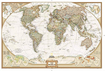 National Geographic World Wall Map - Executive (Poster Size: 36 x 24 in) (National Geographic Reference Map)