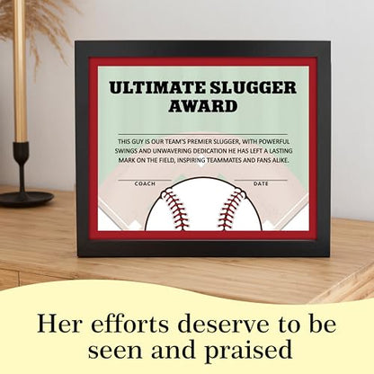 Softball Award Certificates, 25 Pcs Softball Ceremony Certificate, Sports Certificates of Achievement for Student Coach Kids, Sports Team Party Activities Supplies -A12 - style: Softball