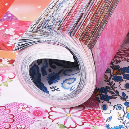 10 Pack/Sets Origami Paper Kit Double Sided 6 Inch Japanese Chiyo Square Easy Fold Arts Crafts DIY Handwork Origami Papers - color: 500sheets-10pcs sets