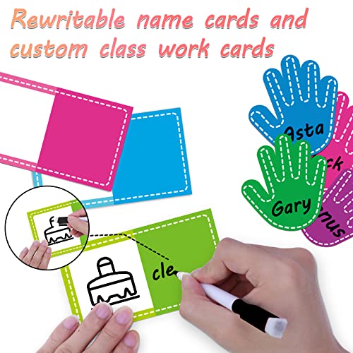 ABCxGOOD Helping Hands Pocket Chart,Classroom Jobs and Management Pocket Chart, Preschool Classroom Must Haves Supplies, Great for Classroom Homeschool. (Blue, 29"*20.5") - color: Blue, size: 29"*20.5"