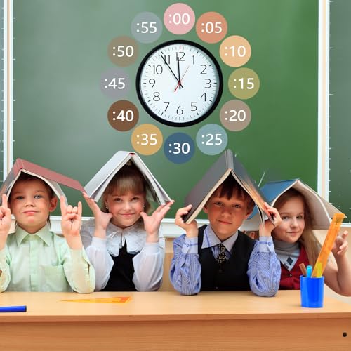Boho Rainbow Clock Numbers Bulletin Board Kits, Telling Time Teaching Clock for Kids Labels, Learning to Tell Time Cutouts for Elementary Math Classroom Must Haves (Boho) - color: Boho