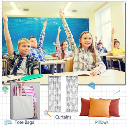 Mindsoft Bulletin Board Paper 48'' x 107'' Class Boards for Classroom Bulletin Boards Everyone is Welcome Classroom Board Decor Pillows Curtains Crafts(Underwater,1 Pc) - style: Underwater