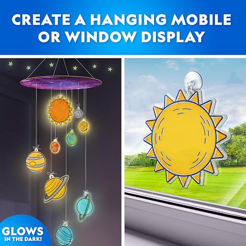 National Geographic Ultimate Space Activity Kit – Diamond Painting Solar System Night Light, Glow-in-The-Dark Solar System Model & Stained Glass Window Art, Outer Space STEAM Arts & Crafts for Kids - style: Ultimate Space Kit