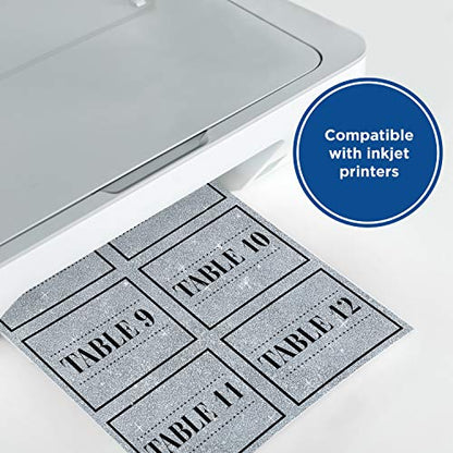 Printworks Printable Silver Glitter Cardstock, Perfect for Holiday School and Craft Projects, 15 Sheets, 8.5” x 11” (00515) (Pack of 2) - size: 8.5 x 11 (Pack of 2)