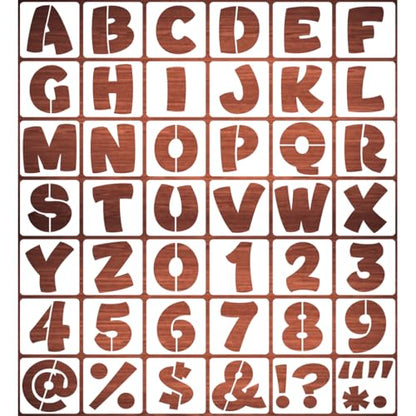 9 Inch Letter Stencils for Painting - 42 Pack Alphabet Letter and Number Stencil Templates with Signs for Painting, Reusable Letters and Numbers Stencils for Chalkboard Wood Signs & Wall Art - size: 9 Inch