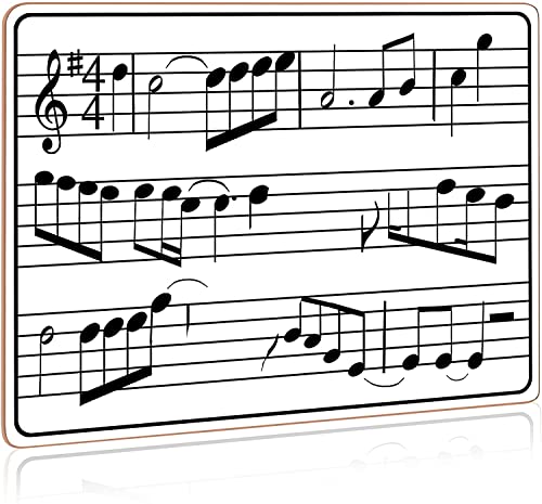 SCRIBBLEDO 24 Pack Dry Erase Music Staff White Boards 9" X 12 Inch Lapboard Double Sided Musical Notes whiteboard for Kids Students, Musicians and Home Erasers Included
