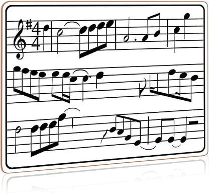 SCRIBBLEDO 24 Pack Dry Erase Music Staff White Boards 9" X 12 Inch Lapboard Double Sided Musical Notes whiteboard for Kids Students, Musicians and Home Erasers Included
