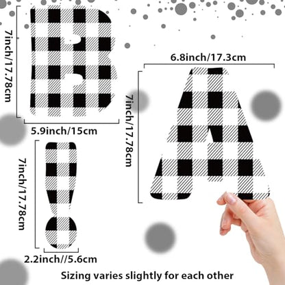 150 PCS Large 7" Bulletin Board Letters Set, Black White Checkered Classroom Alphabet Cutouts Letter for Bulletin Board Display Home School Class, A Great Helper to Inspire Students' Learning Interest - style: Black & white checkered
