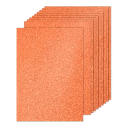 PATIKIL Orange Glitter Cardstock Paper, A4 10 Sheets, 250gsm, Sparkly, Easy to Use, DIY Art Projects, Wedding Party - color: Orange, size: A4
