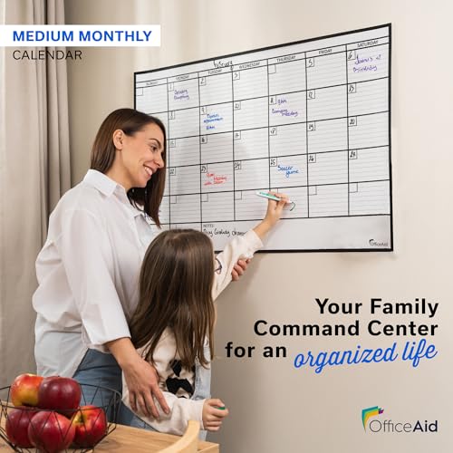 Large Dry Erase Calendar for Wall 24x36, Giant Family Office Big Reusable, Monthly Planner Erasable Month, Rolled Whiteboard White Board, 36x24 Calendar Dry Erase for Undated Wall Large Classroom - size: Medium - Adhesive Only (24 x 36 inch)
