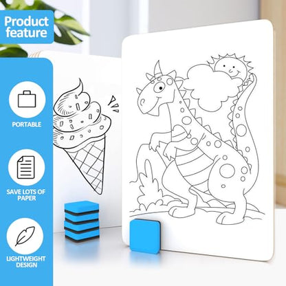 Dry Erase LapBoards, PANDRI 36 Pack Double Sided 12.5 x 9 Inch Whiteboards with 36 Erasers, Dry Erase Boards for Office Students Classroom Teacher Supplies - size: 36 PACK