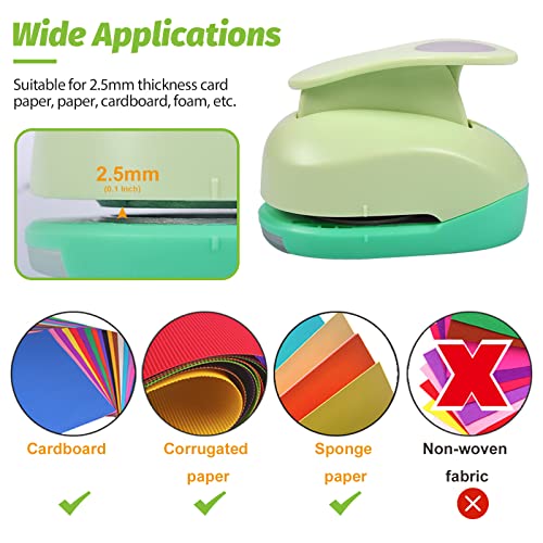 UCEC Circle Punch, 1.25 Inch Circle Hole Punch, Paper Punch Circles Craft Punch Handmade Paper Punch for Crafting Scrapbooking Cards Arts Fun Projects - color: Circle, size: 1.25 Inch