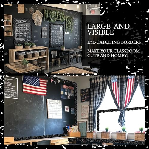 Tellegloww 36 ft Scalloped Magnetic Border Magnetic Border for Whiteboard Bulletin Board Borders Reusable Rolled Borders Trim for Office Chalkboard(Composition Notebook) - style: Composition Notebook