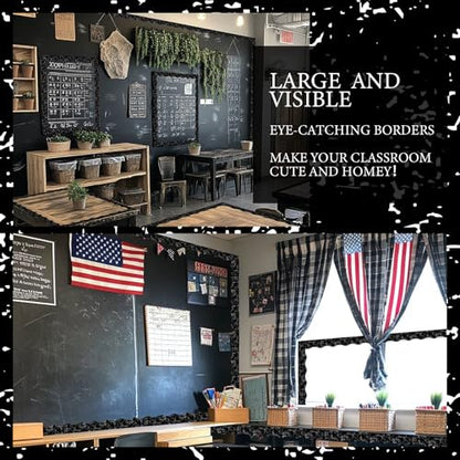 Tellegloww 36 ft Scalloped Magnetic Border Magnetic Border for Whiteboard Bulletin Board Borders Reusable Rolled Borders Trim for Office Chalkboard(Composition Notebook) - style: Composition Notebook