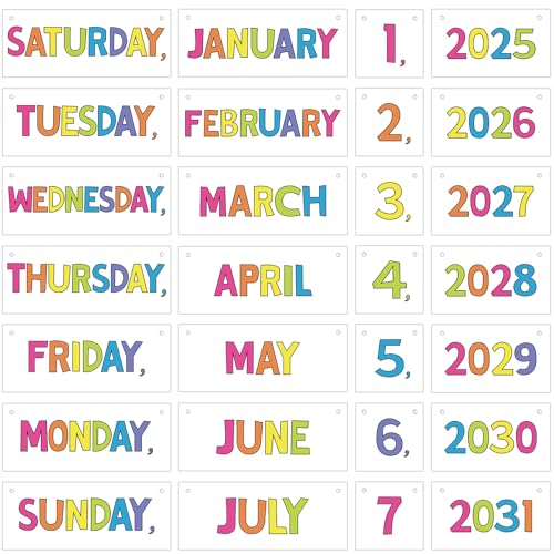 Colorful Flip Calendar Bulletin Board Set for Classroom Decorations,Classroom Calendar Flip Chart with 57 Date Cards for Wall Home Back to School Classroom Decoration Supplies - color: Colorful