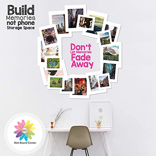 Mat Board Center, Pack of 25, 8x10 White Backing Boards, 4-Ply Thickness Cardboard for Picture/Photo/Framing Back Support - size: 8x10