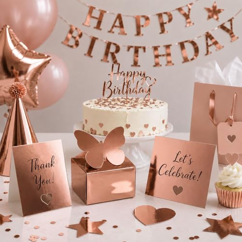 25 Sheets Metallic Rose Gold Cardstock Paper Cardstock 8.5 x 11 Shimmer Sheets 250gsm/92lb Heavyweight Scrapbook Paper for Certificates, Invitations, Greeting Cards, Crafts, Graduations - color: Rose Gold