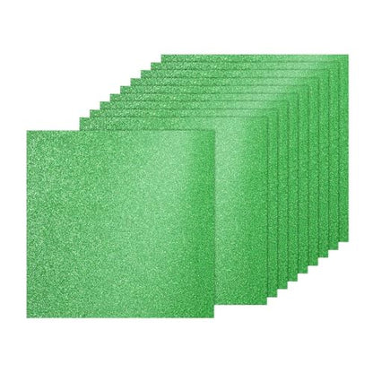 PATIKIL 20Sheets Grass Green Glitter Cardstock, 12x12In Glitter Paper Card Stock Shiny Scrapbook 250gsm Sparkly Paper Large Shimmer for Crafts Scrapbook DIY Art Wedding Party - color: Grass Green, size: 12x12In