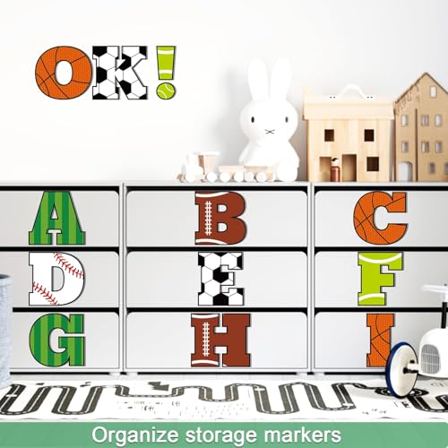 150 PCS Large 6" Bulletin Board Letters Set, Sports Party Football Soccer Classroom Alphabet Cutout Letter for Bulletin Board Display School, A Great Helper to Inspire Students' Learning Interest - style: Sports