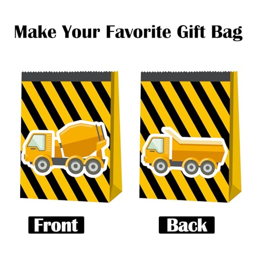 24pcs Construction Party Bags Construction Party Favors Truck Themed Birthday Party Supplies Boys Construction Birthday Party Supplies Construction Theme Birthday Party Supplies - style: truck01