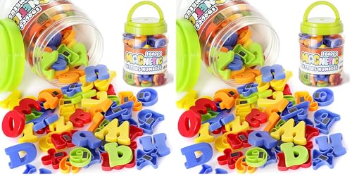LovesTown 104 PCS Alphabet Magnetic Letters and Numbers for Toddlers,ABC 123 Fridge Educational Set,Great Learning Gift from Parents or Teachers (Pack of 2) - size: Medium (Pack of 2)