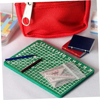 WOONEKY 5pcs Scale Miniature Cutting Mat for Dollhouse Decoration and Photo Props Pen Not Included