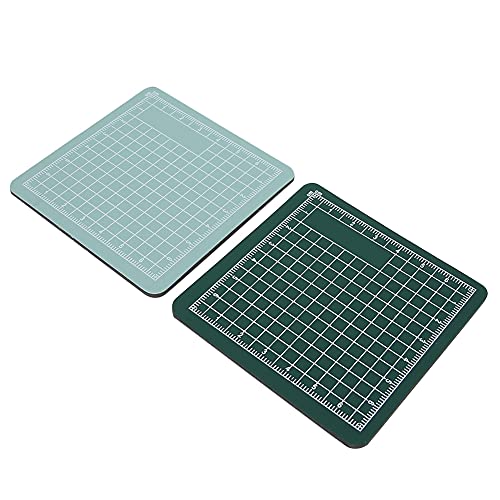 2pcs 8x8cm Mini Cutting Mat, Self Healing PVC Pad for DIY Craft, with Non Slip Surface for Writing Painting Carving