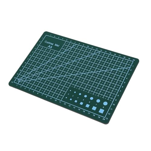 SUNGOOYUE Cutting Mat A5 PVC Self Healing Cutting Board 21 X 15cm Grid Surface Table Protection for Craft Sewing Drawing and Hobby Users Easy to Use for Home Office (Green) - color: Green