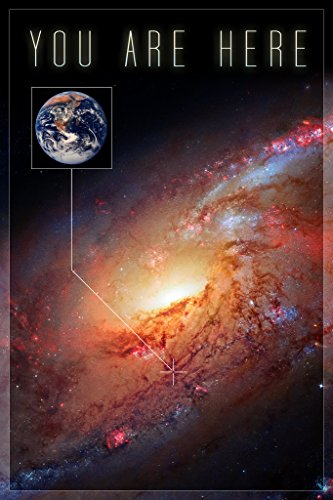 You Are Here Galaxy Funny Solar System Space Science Kids Map Classroom Chart Earth Pictures Outer Planets Hubble Astronomy Nasa Milky Way Educational Universe Cool Wall Art Print Poster 12x18 - size: 18"L x 12"W