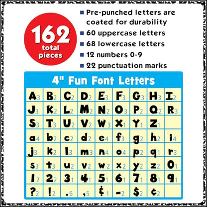 Teacher Created Resources Composition 4" Fun Font Letters Combo Pack (TCR9328)