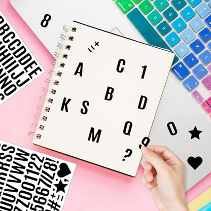 2940 Pcs Letter Stickers Vinyl Mailbox Numbers and Letters, 30 Sheets Small Alphabet Number Stickers Self-Adhesive Waterproof Sticker Letters for Window Vehicle Bulletin Poster Board (Black,1 Inch) - color: Black, size: 1 Inch