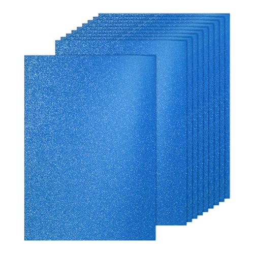 PATIKIL 20Sheets Blue Glitter Cardstock, 8.3x11.7 in A4 Glitter Paper Card Stock Shiny Scrapbook 250gsm Sparkly Paper Large Shimmer for Crafts Scrapbook DIY Art Wedding Party - color: Blue, size: 8.3x11.7 In