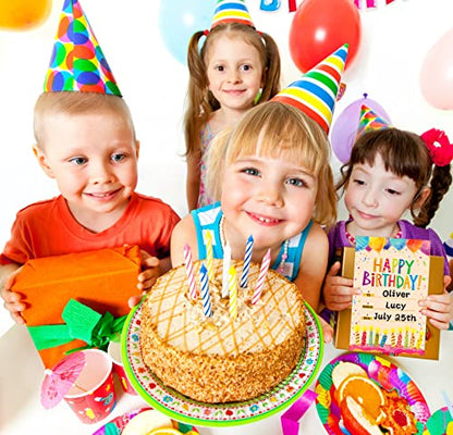SICOHOME Happy Birthday Certificates for Kids Classroom, 30 Pieces, Yellow Green Blue - color: 3-Happy Birthday